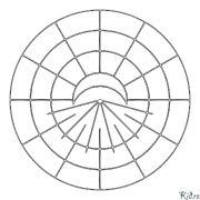 Circle Àwọn Ojúewé Àwọ̀ Tí A Tẹ̀wé